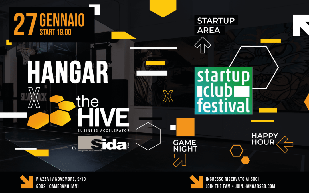 HANGAR PER THE HIVE: una SPECIAL GAME NIGHT dedicata a sport e innovazione